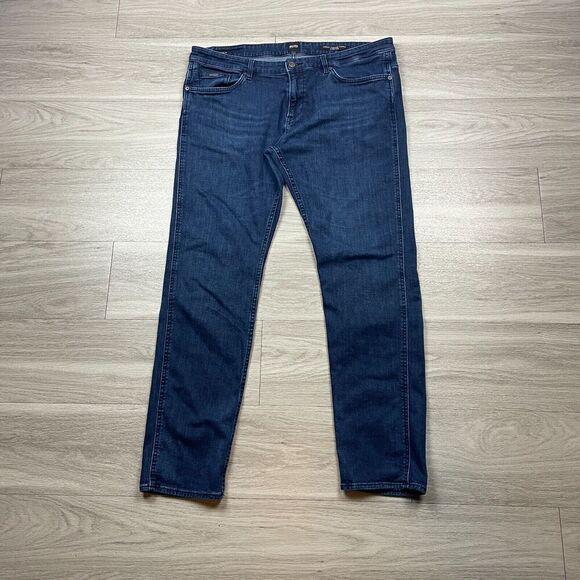 Boss Hugo Boss Jeans Mens 38x32 Blue Candiani Denim Strecht Slim Fit Designer